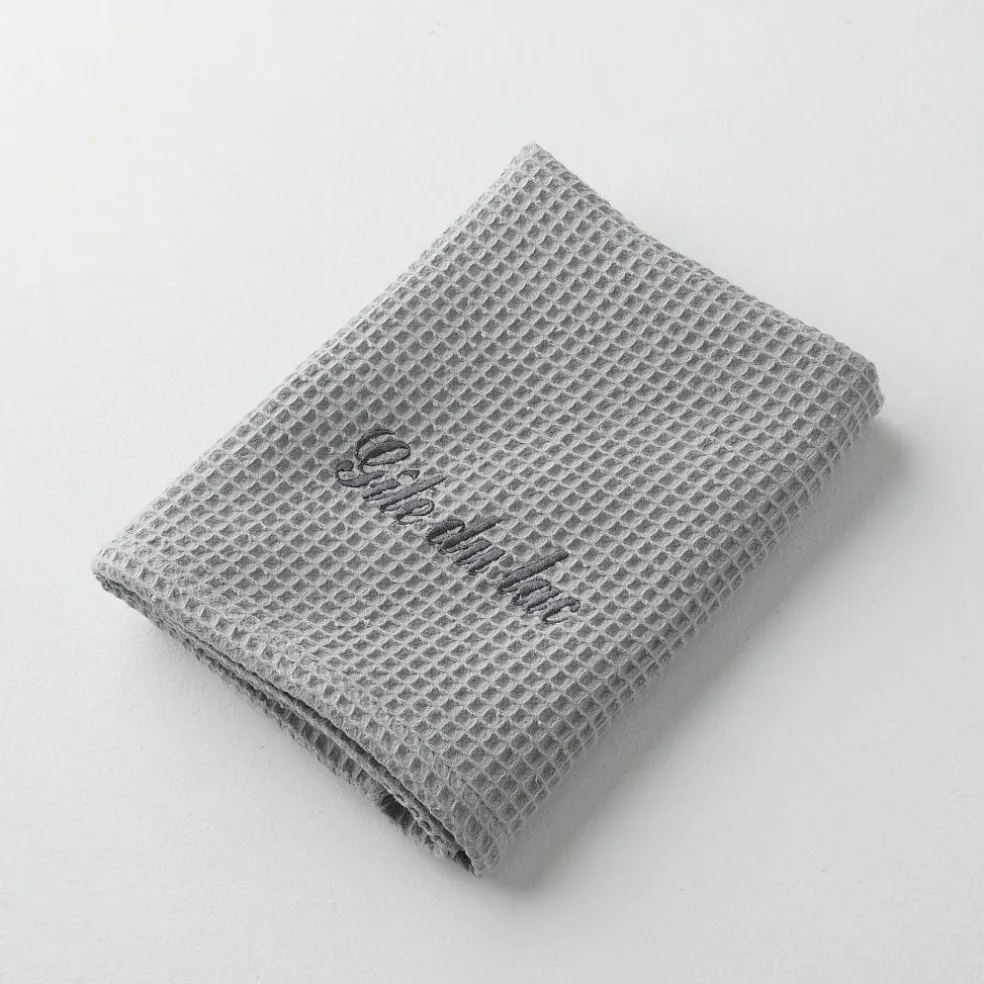 Serviette de bain nid d'abeille Colombine®, personnalisable, 240 g/m2
