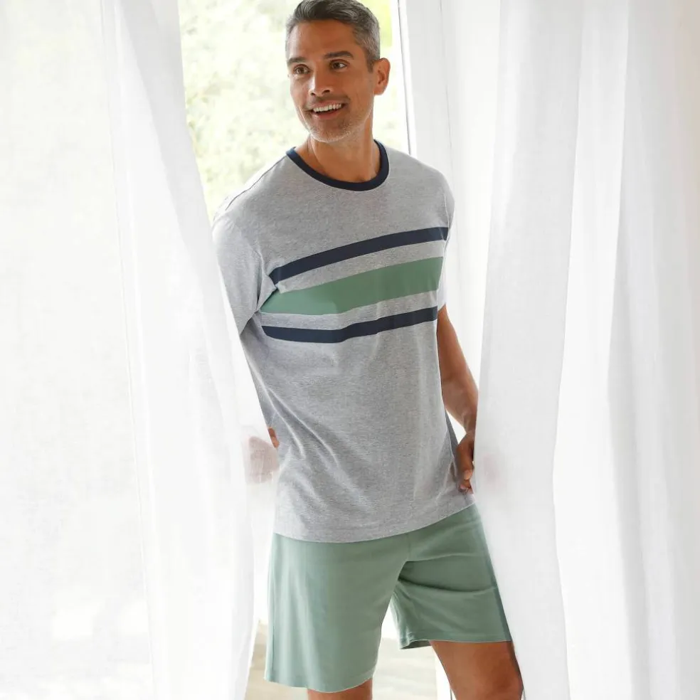 Short pyjama coton uni