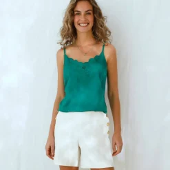 Short ville boutonné effet