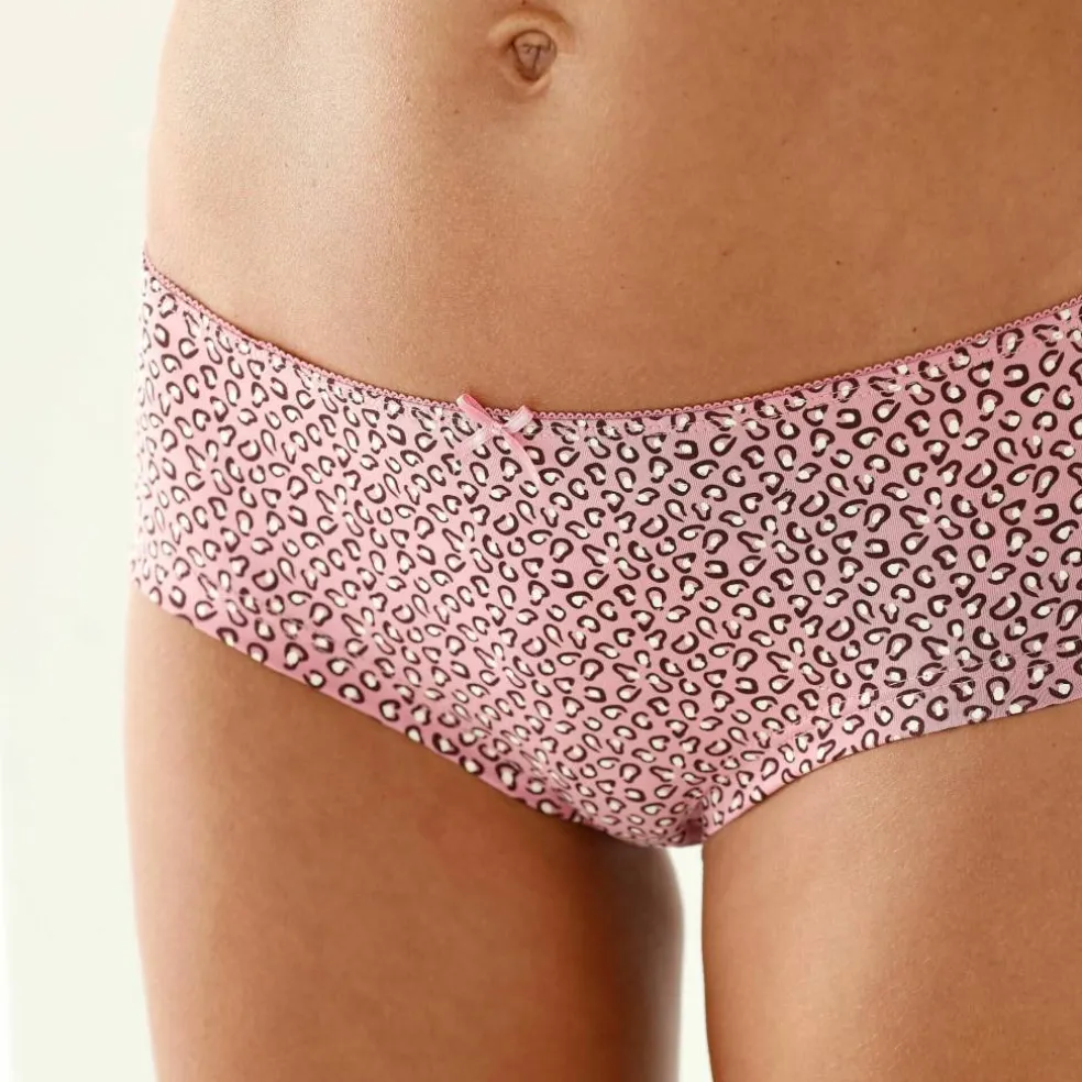 Shorty coton stretch imprimé "panthère" - lot de 4