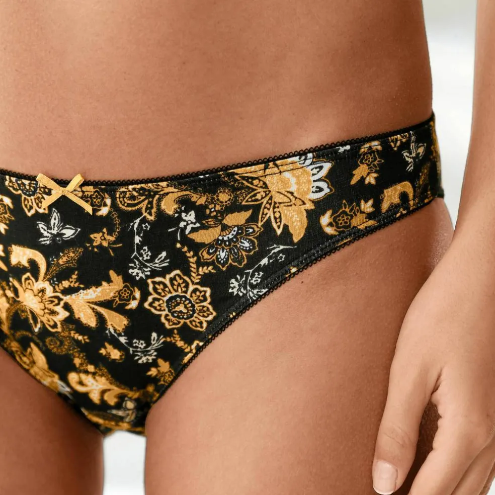 Slip coton imprimé "graphique" - lot de 4