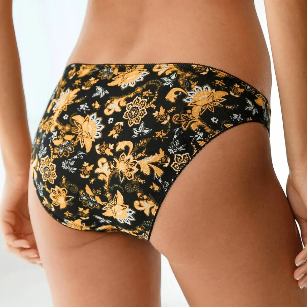 Slip coton imprimé "graphique" - lot de 4