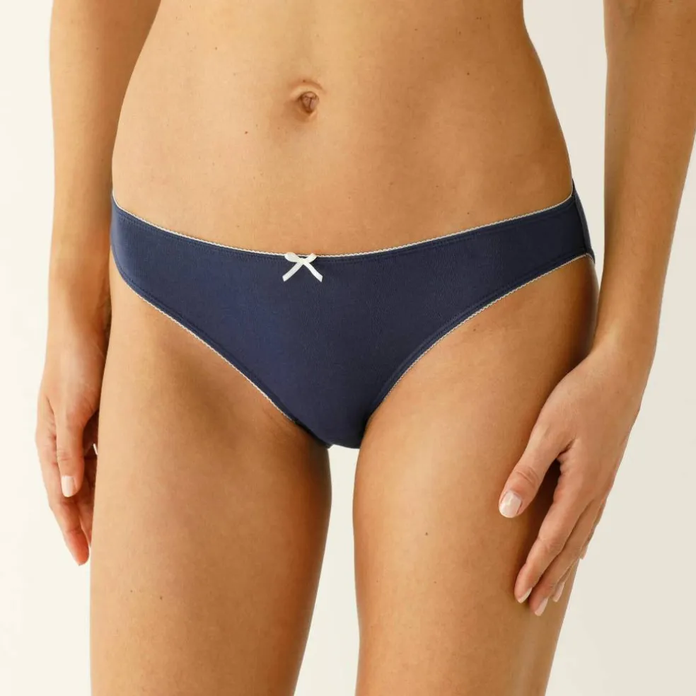 Slip coton stretch imprimé "fleurs' - lot de 4