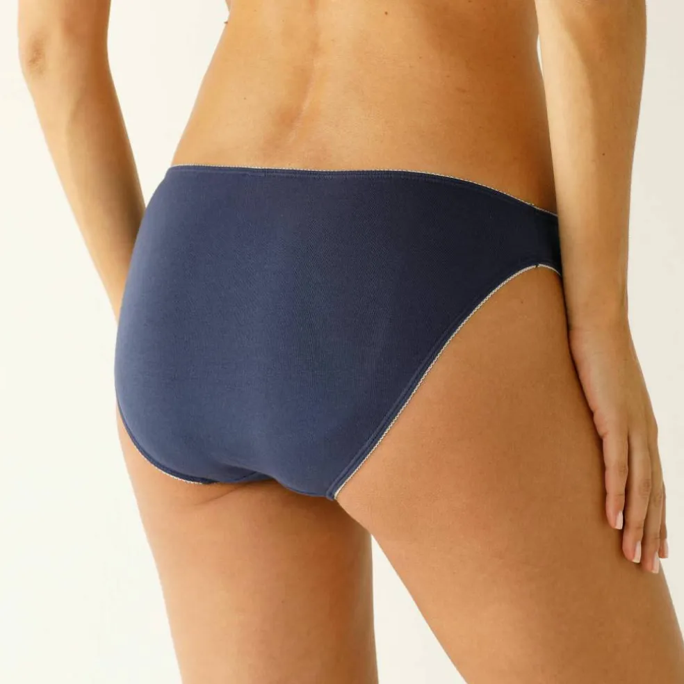 Slip coton stretch imprimé "fleurs' - lot de 4