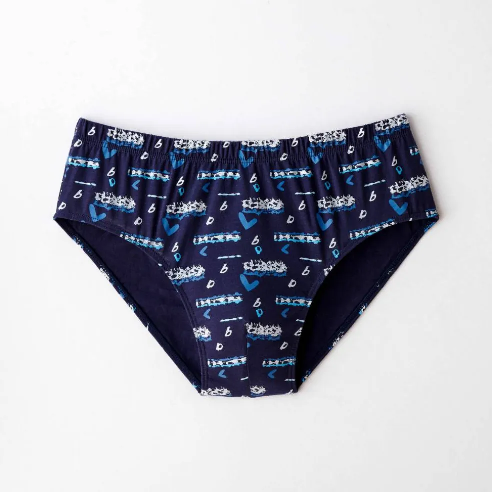Slip fermé imprimé assorti taille confort - lot de 6