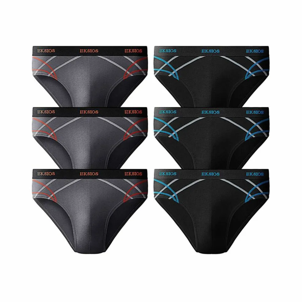 Slip fermé élastiqué surpiqué taille confort - lot de 6
