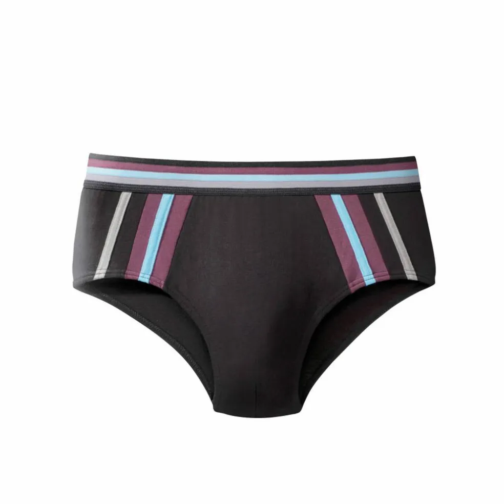 Slip fermé taille haute bandes contrastées - lot de 6