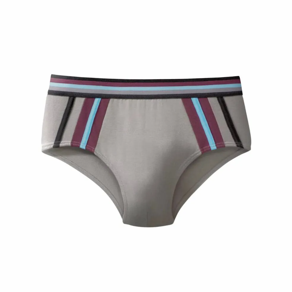 Slip fermé taille haute bandes contrastées - lot de 6
