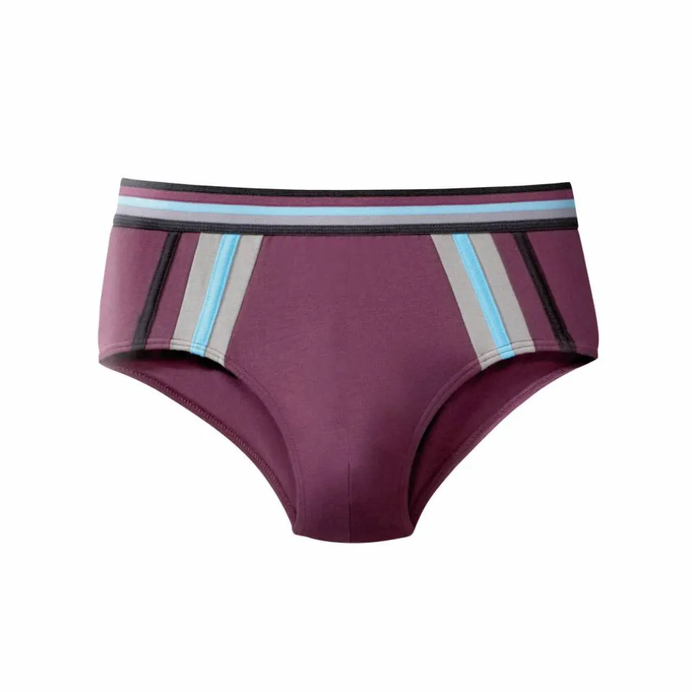 Slip fermé taille haute bandes contrastées - lot de 6