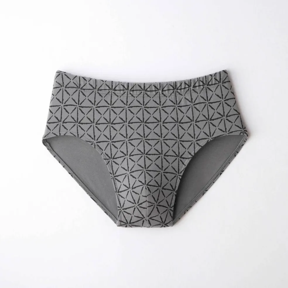 Slip fermé taille haute motifs géométriques - lot de 6
