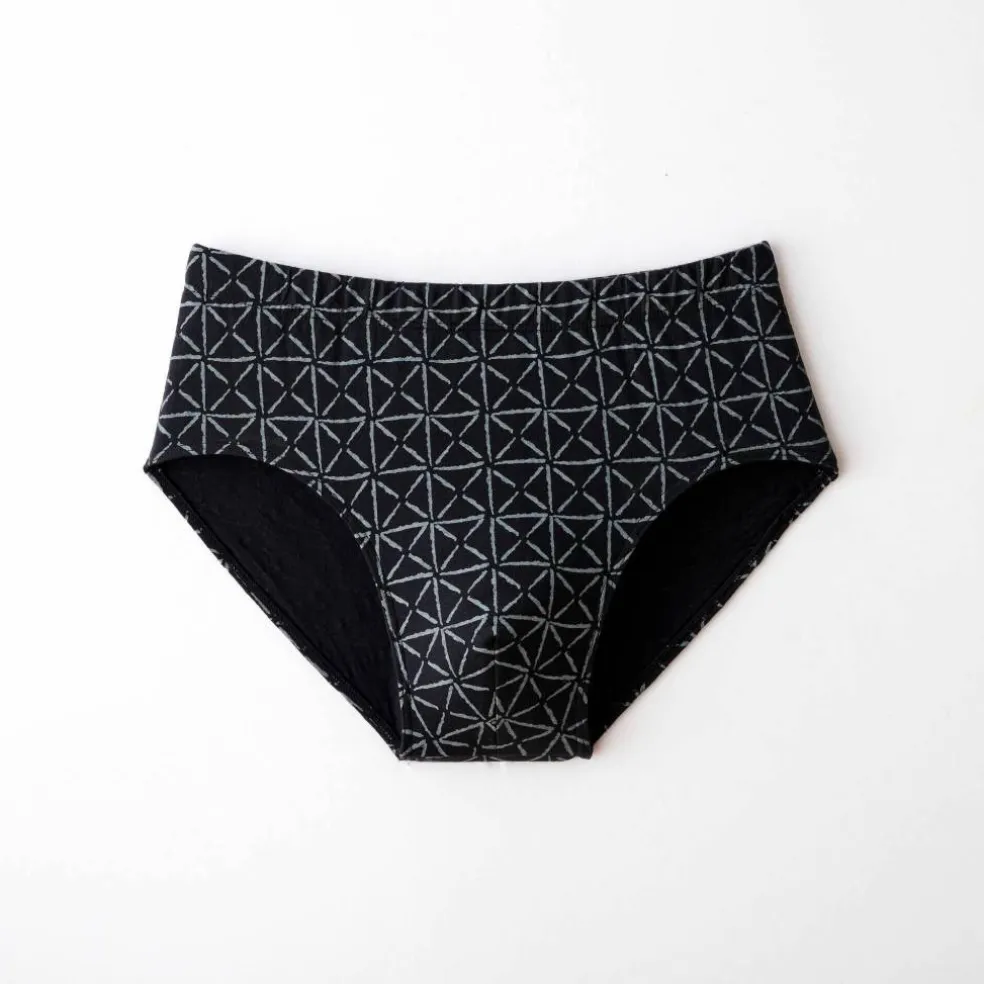 Slip fermé taille haute motifs géométriques - lot de 6