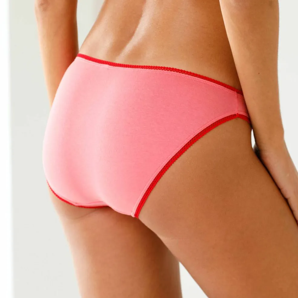 Slip forme mini coton stretch imprimé "cerises" - Lot de 4