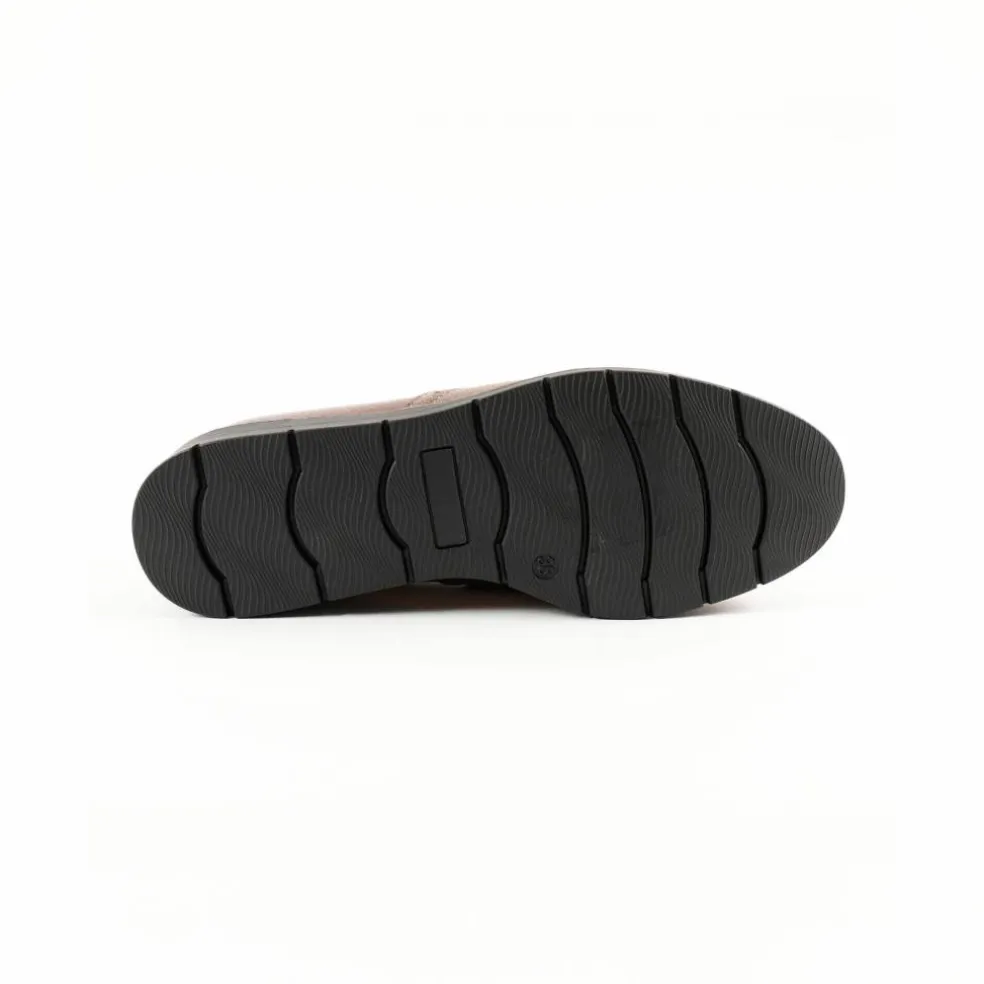 Slippers compensées à franges et pompons