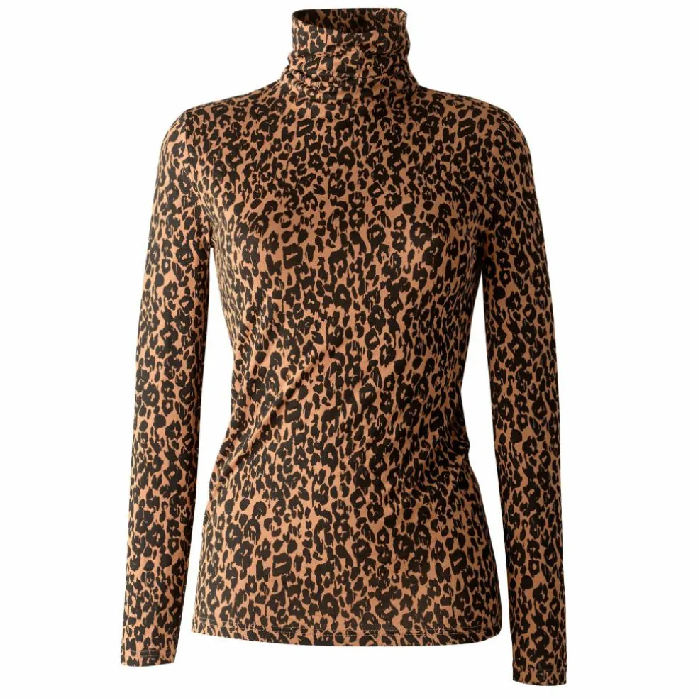 Sous-pull col roulé imprimé peau de bête, stretch