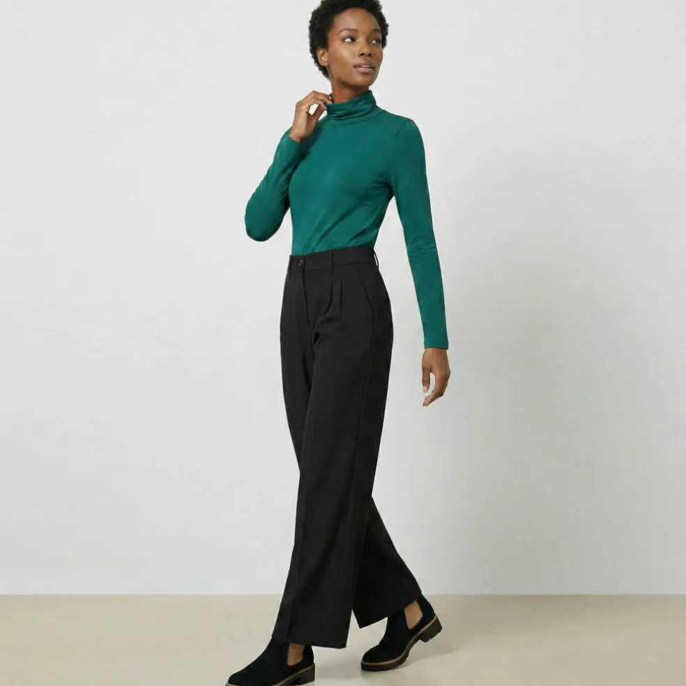 Sous-pull uni col roulé stretch