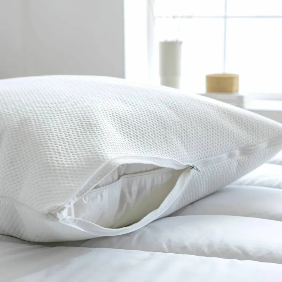 Sous-taie protège-oreiller matelassée qualité hôtellerie