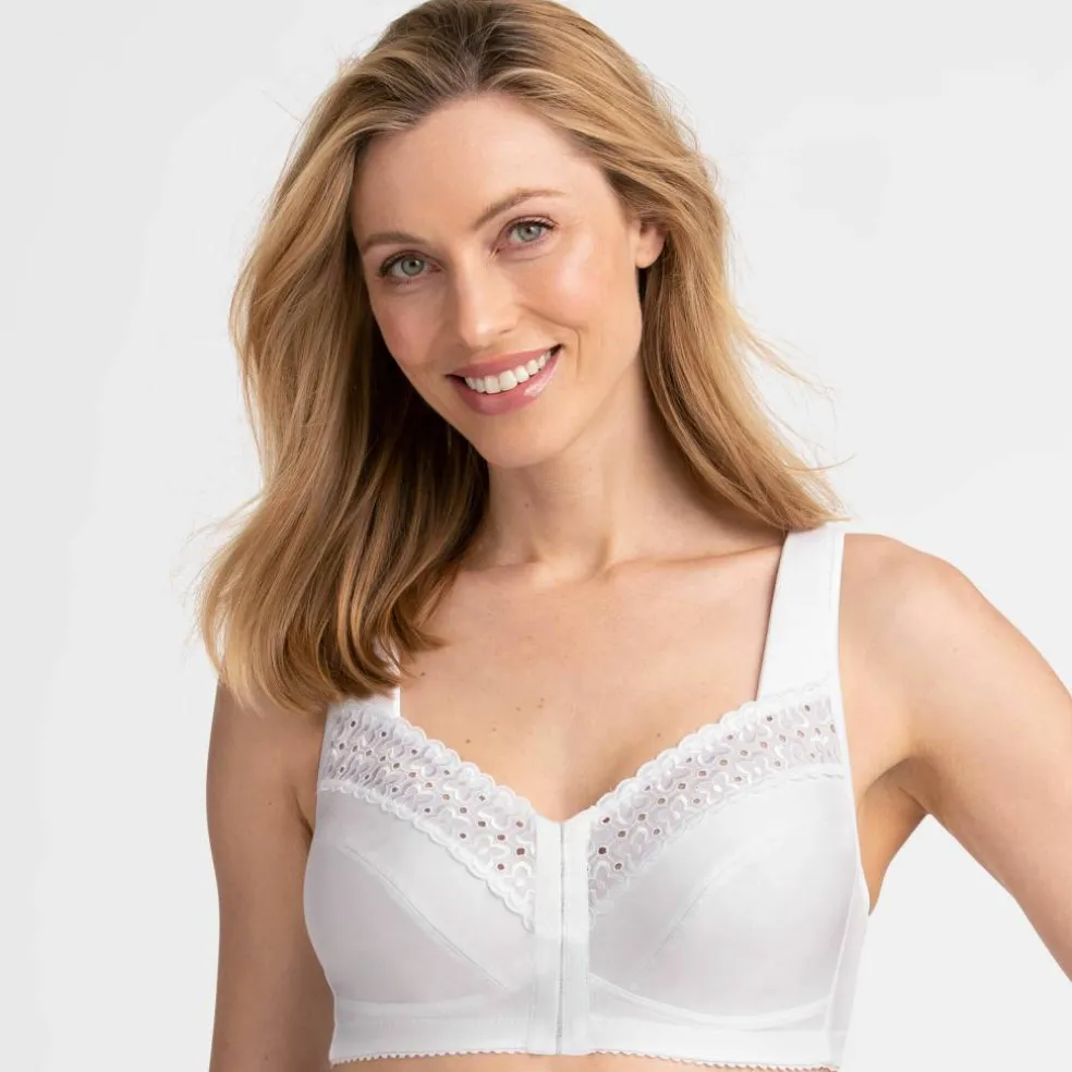 Soutien-gorge Broderie Anglaise fermeture devant - sans armatures
