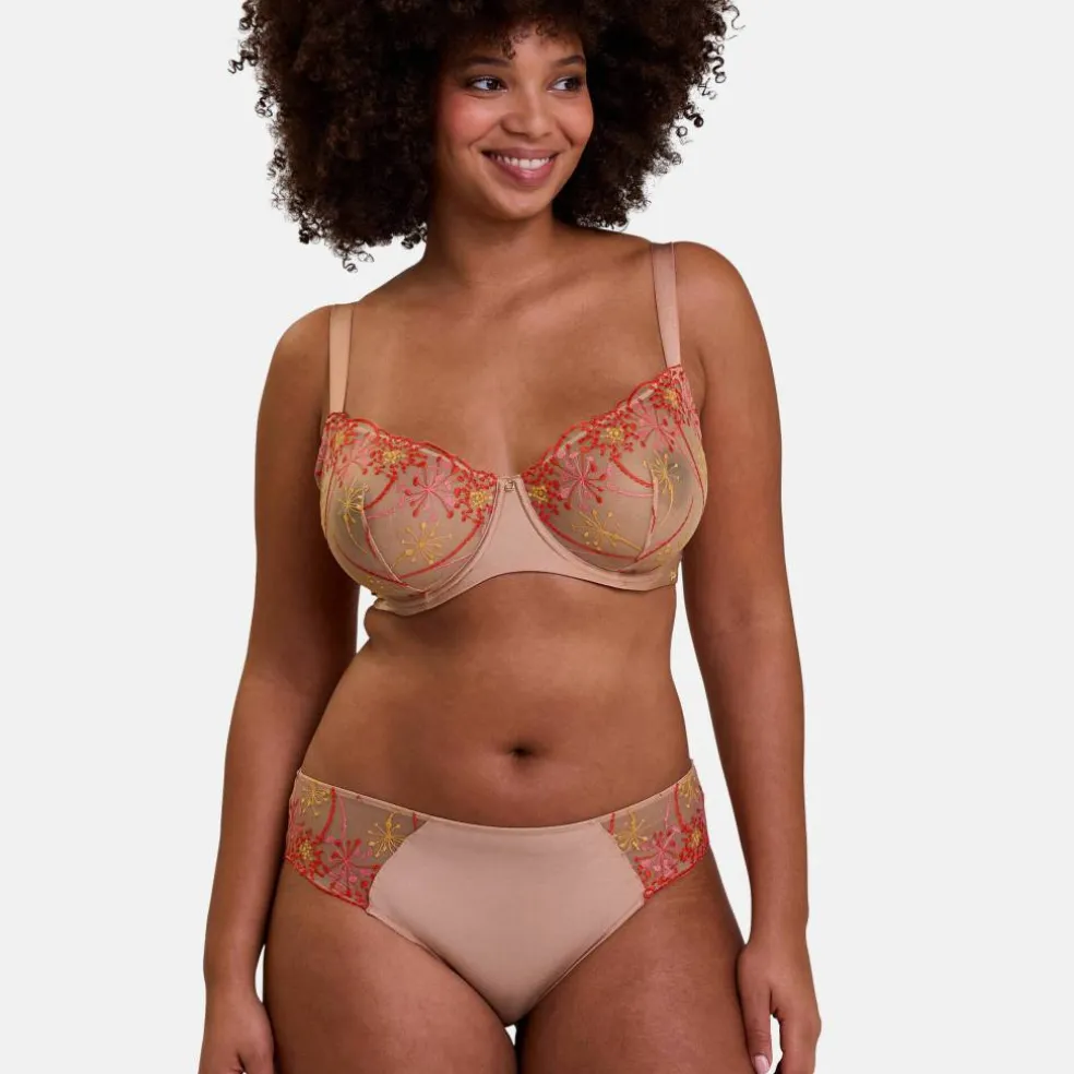 Soutien-gorge corbeille broderie florale et microfibre Georgia - avec armatures