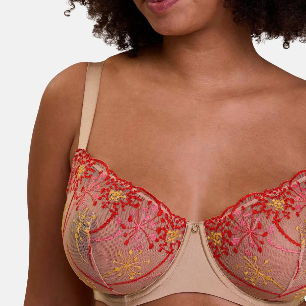 Soutien-gorge corbeille broderie florale et microfibre Georgia - avec armatures