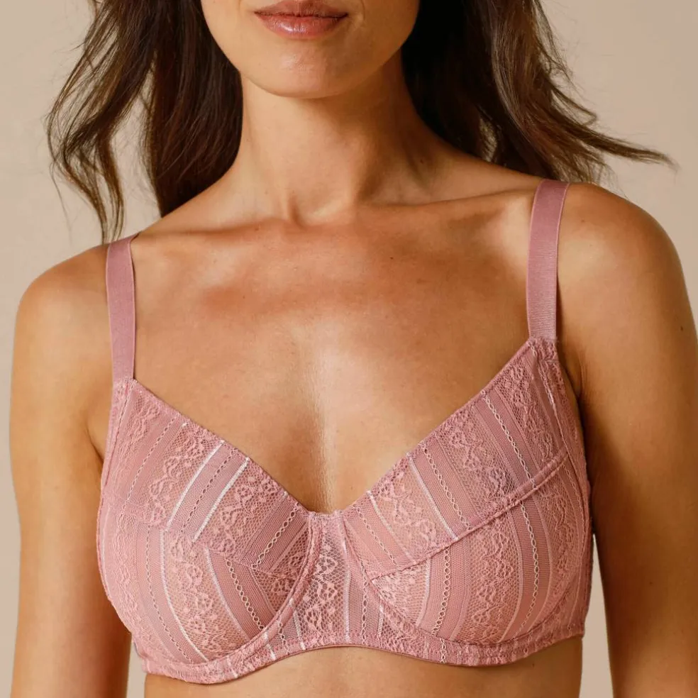 Soutien-gorge forme emboîtante en dentelle assortie - lot de 3