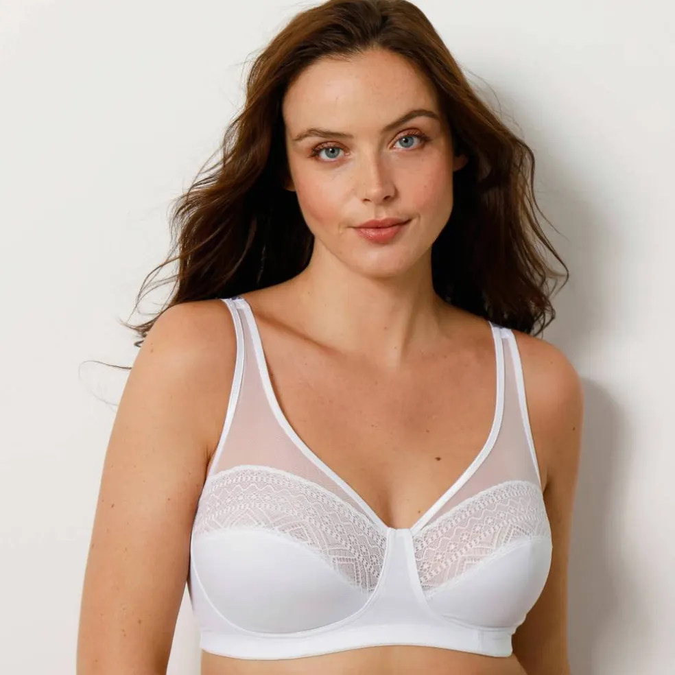 Soutien-gorge minimiseur microfibre et dentelle sans armatures - lot de 2
