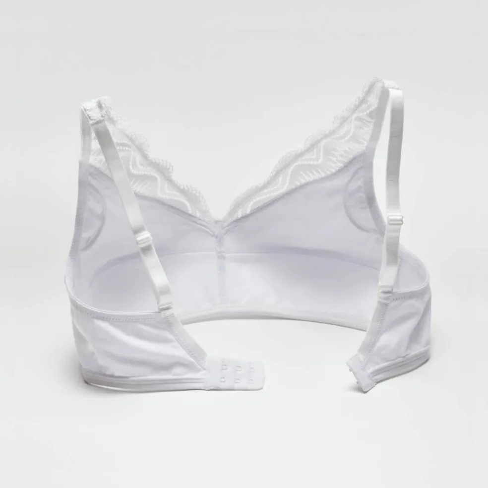 Soutien-gorge post-opératoire coton stretch forme foulard - sans armatures.
