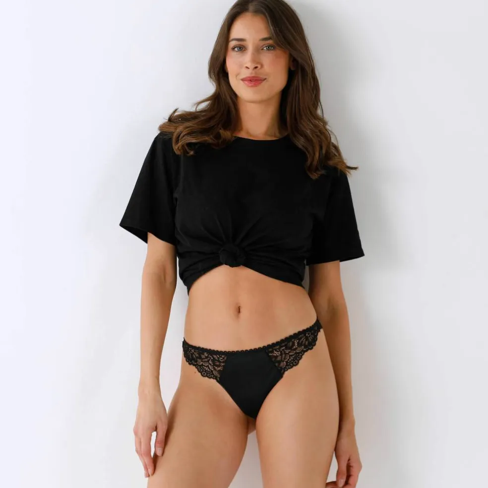 String microfibre et dentelle - lot de 2