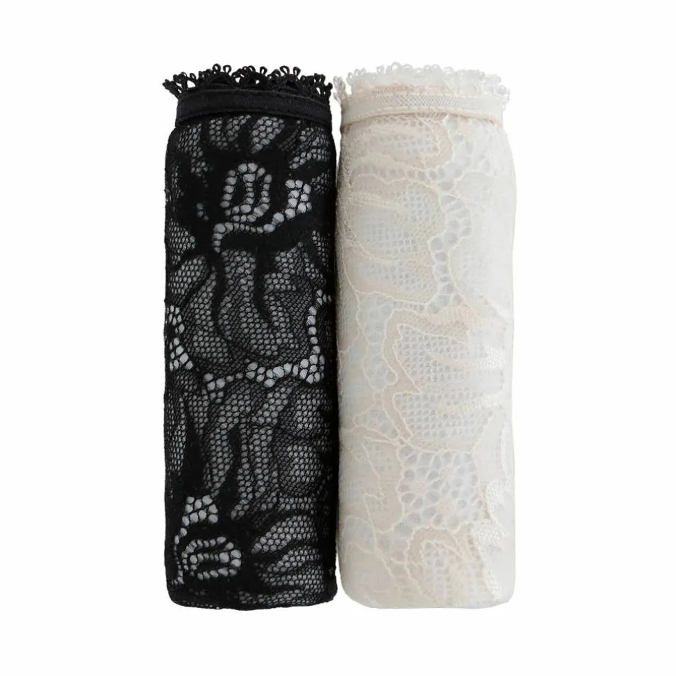 String microfibre et dentelle stretch - lot de 2