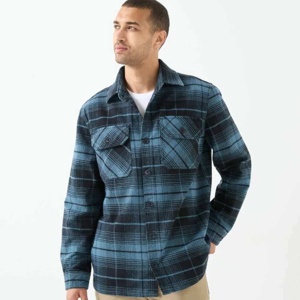 Surchemise boutonnée flanelle carreaux qualité lourde