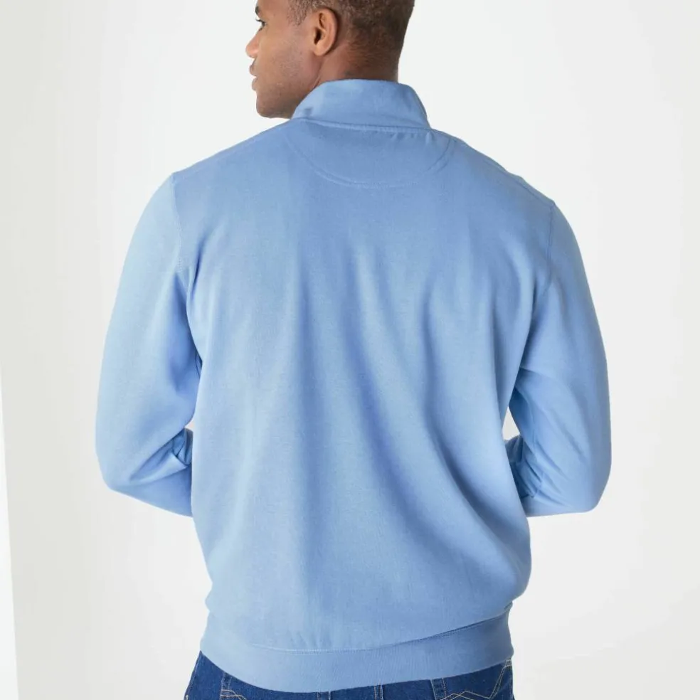 Sweat molleton col camionneur zippé