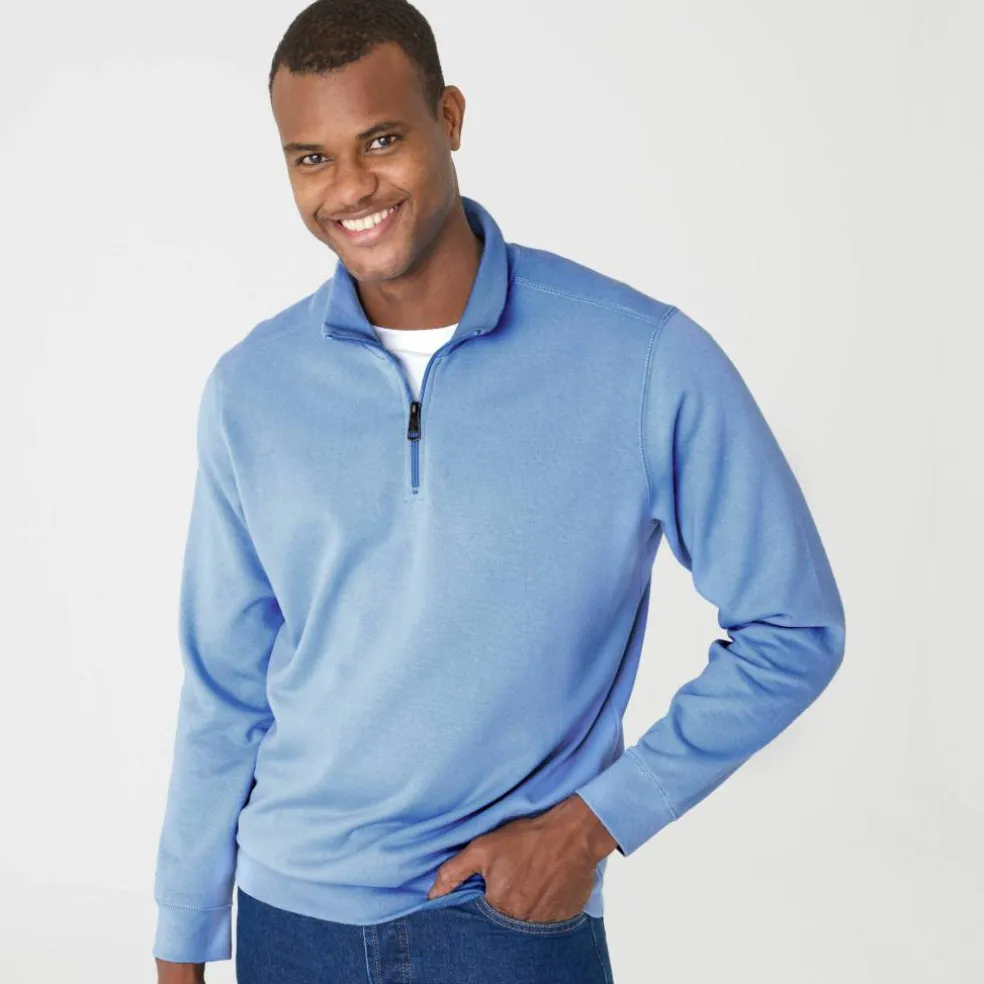 Sweat molleton col camionneur zippé
