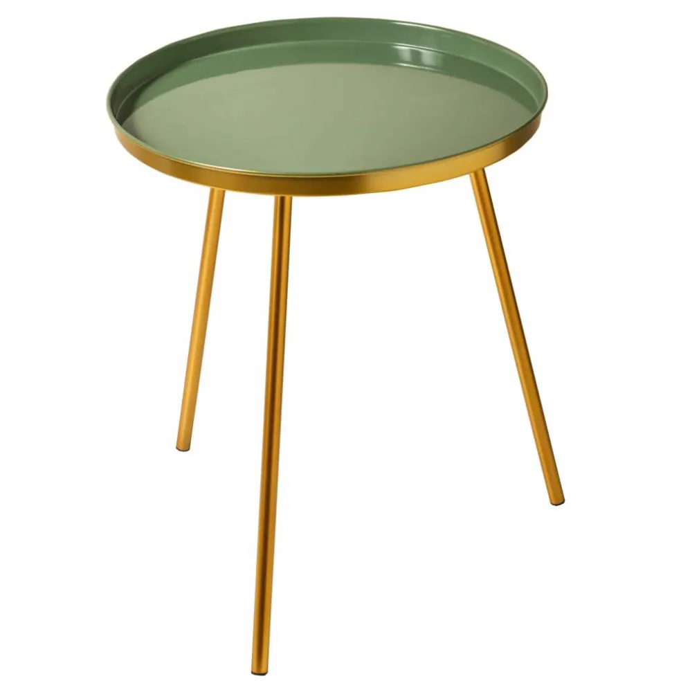 Table d'appoint laquée ronde