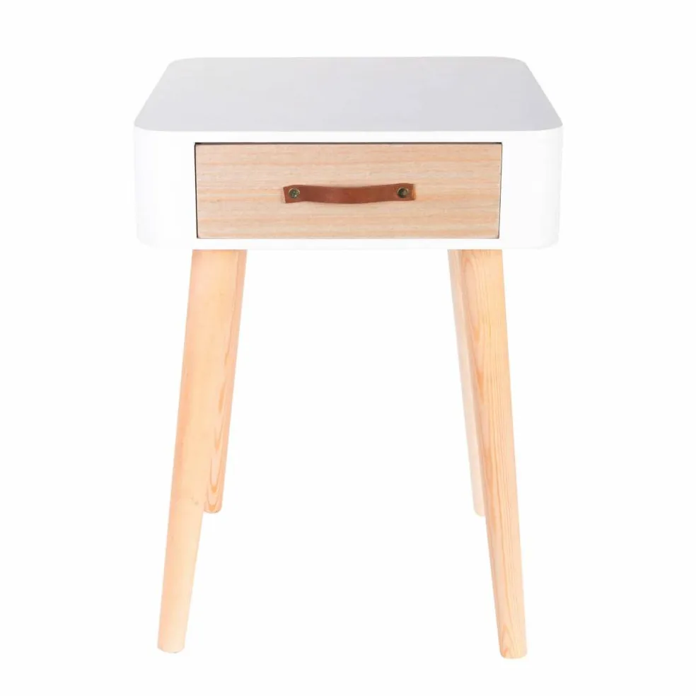 Table de chevet bicolore 1 tiroir