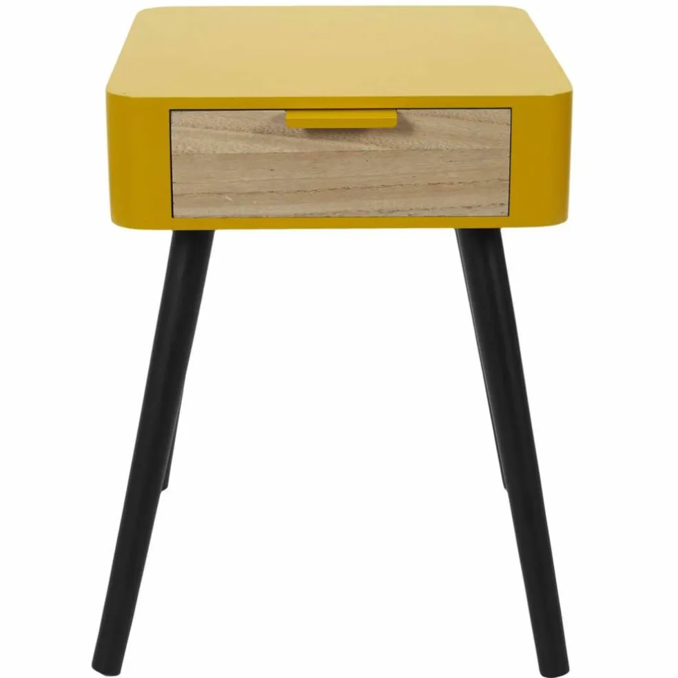 Table de chevet bicolore, 1 tiroir