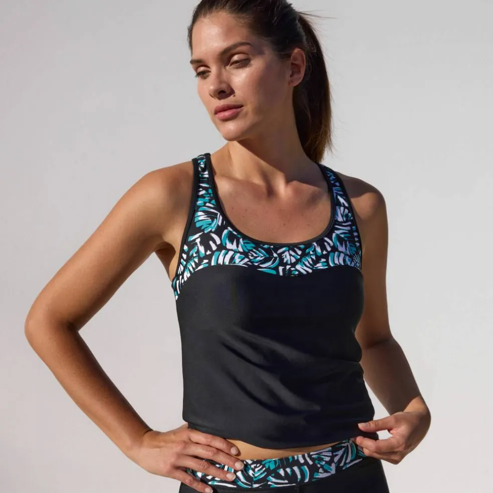 Tankini imprimé dos nageur Upala - coques amovibles