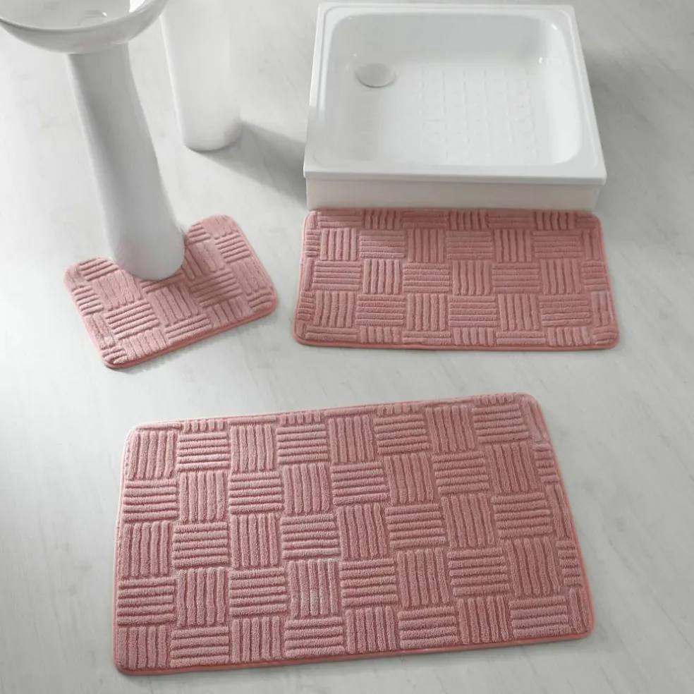 Tapis de bain effet damier