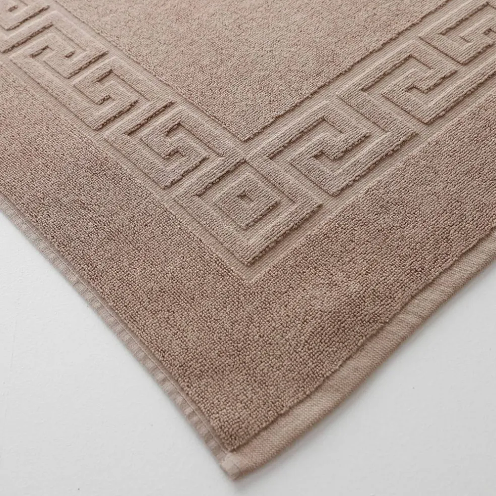 Tapis de bain éponge liteau motif frise grecque