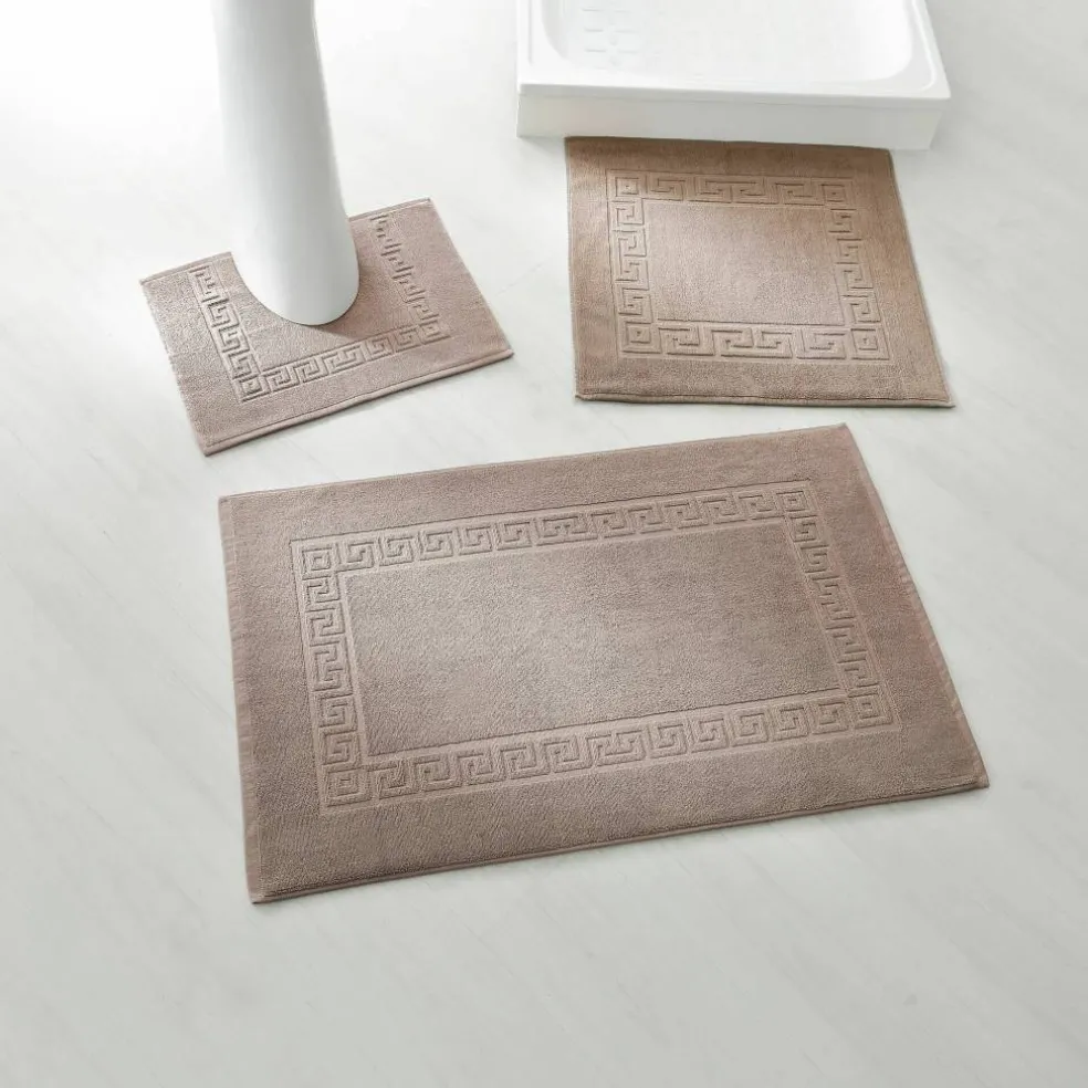 Tapis de bain éponge liteau motif frise grecque