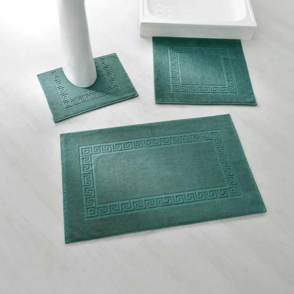 Tapis de bain éponge liteau motif frise grecque