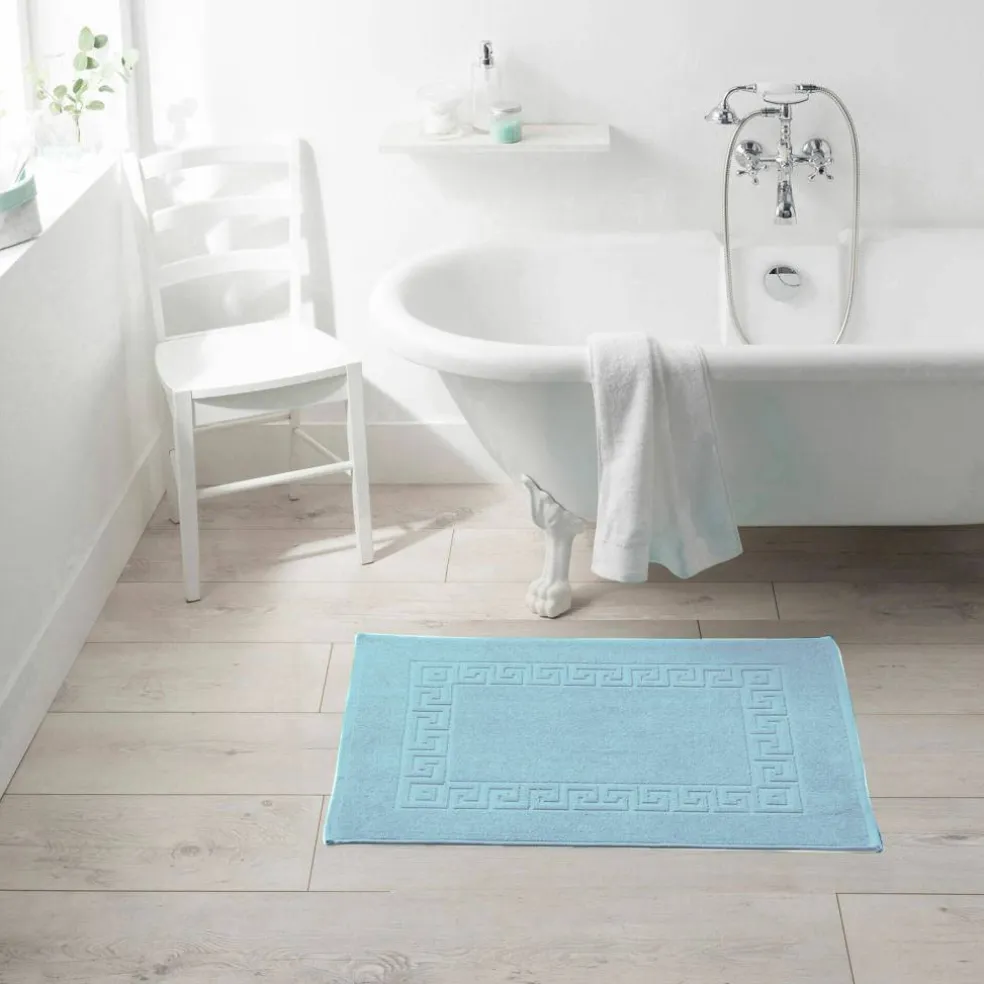 Tapis de bain éponge liteau motif frise grecque