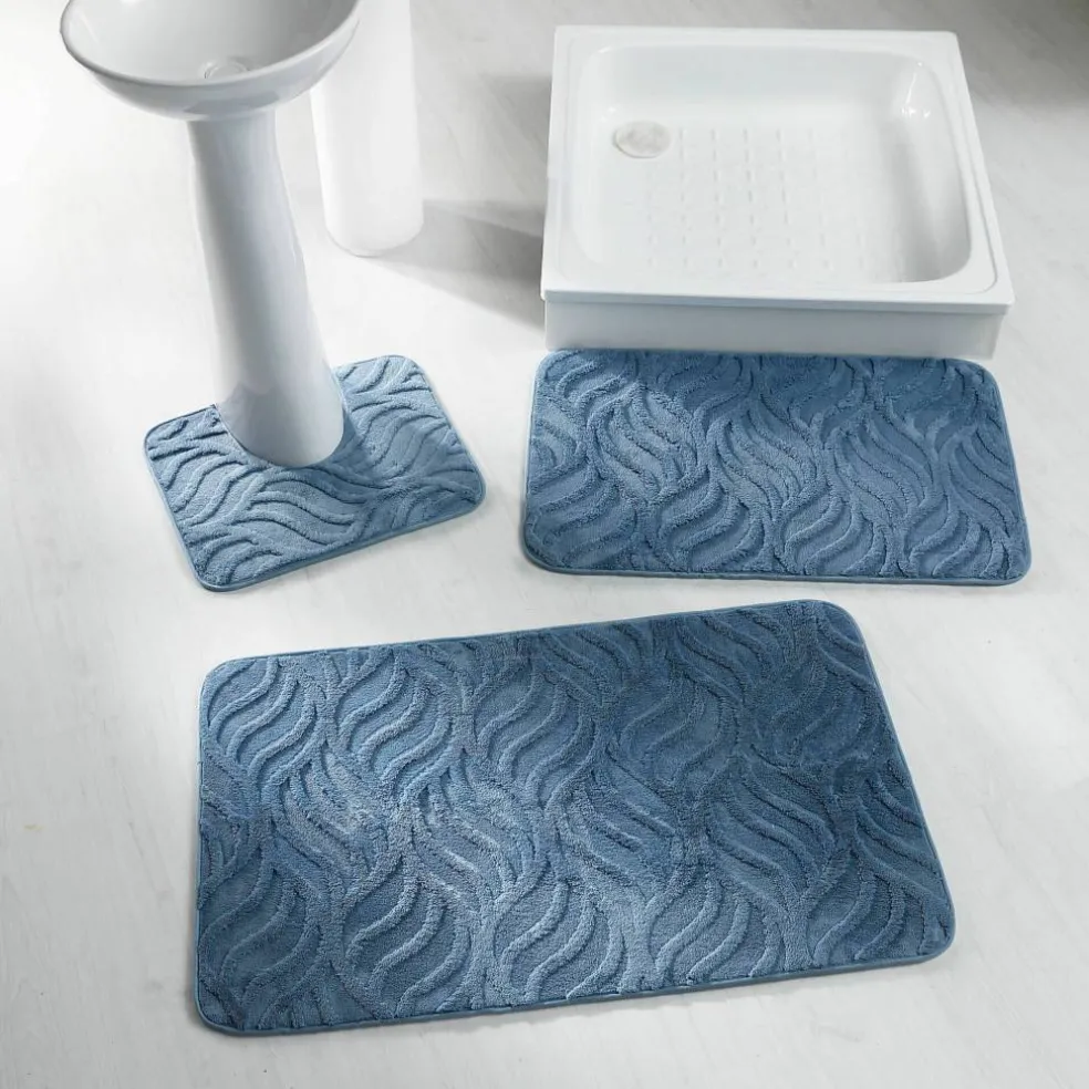Tapis de bain reliéfé effet "flamme"