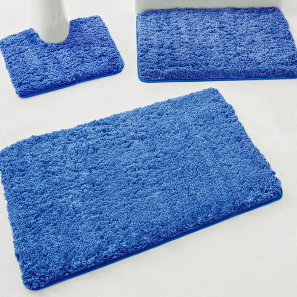 Tapis de bain uni moelleux microfibre
