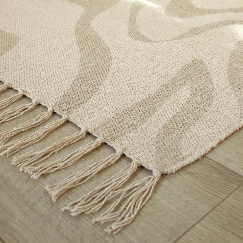 Tapis imprimé Evald pur coton