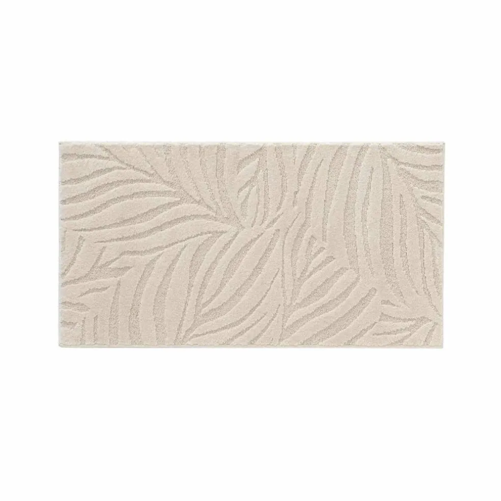 Tapis rectangulaire, motif végétal en relief