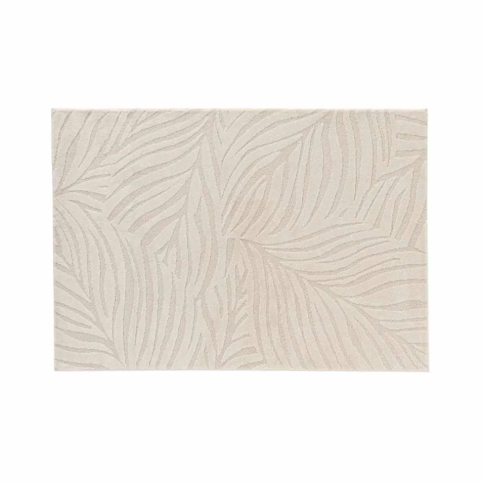 Tapis rectangulaire, motif végétal en relief