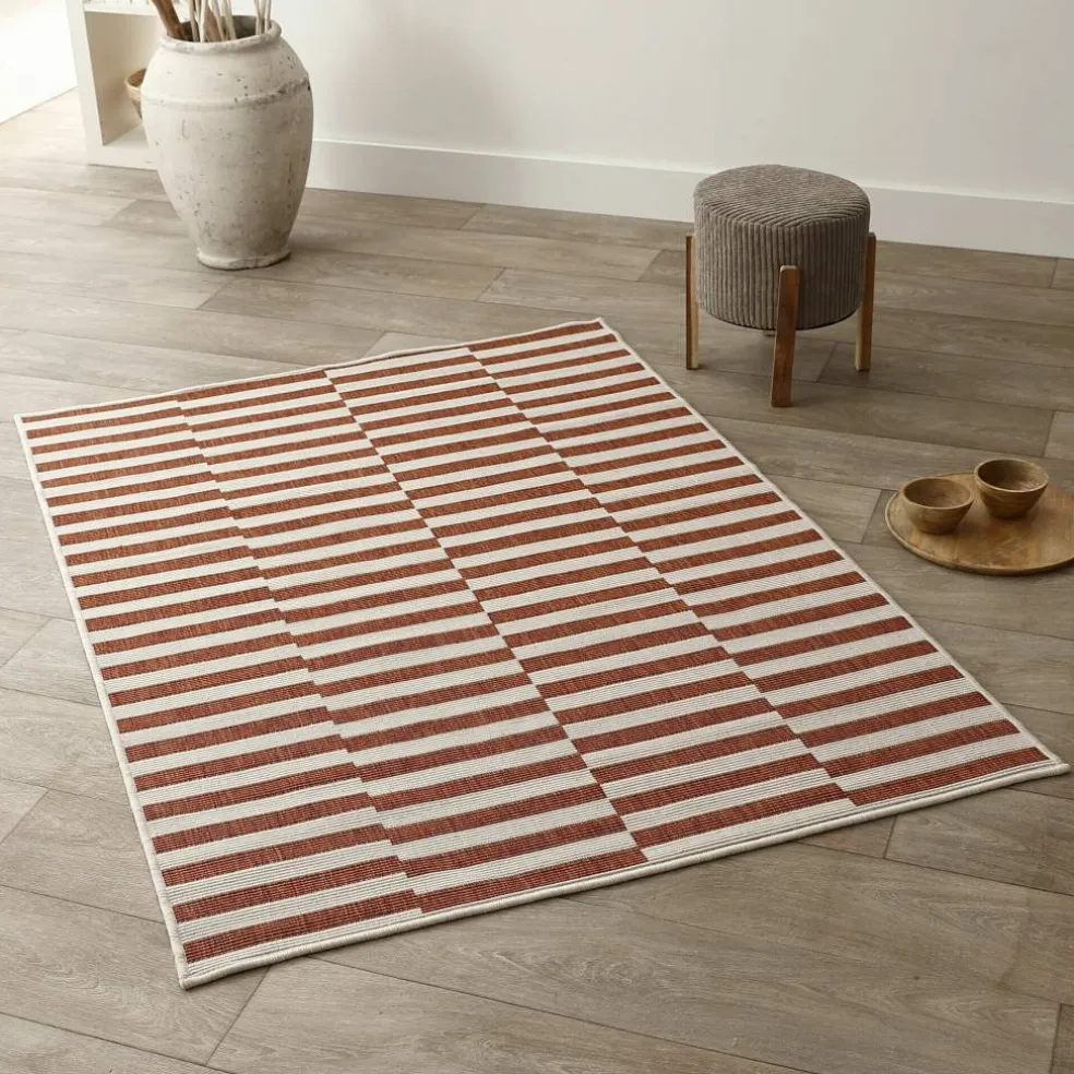 Tapis rectangulaire à rayures