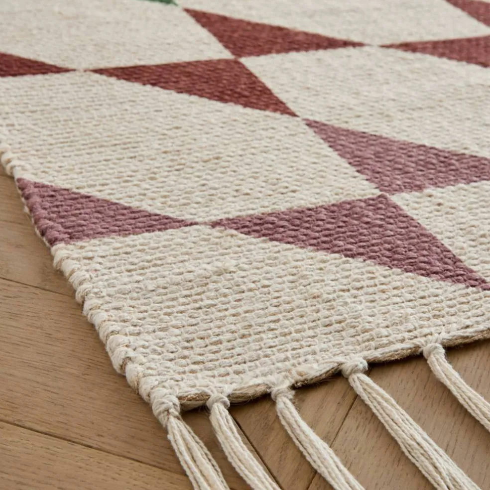 Tapis texturé imprimé géométrique