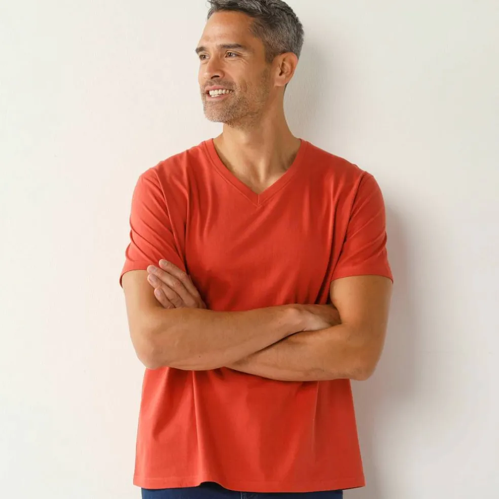 Tee-shirt col V manches courtes - lot de 3