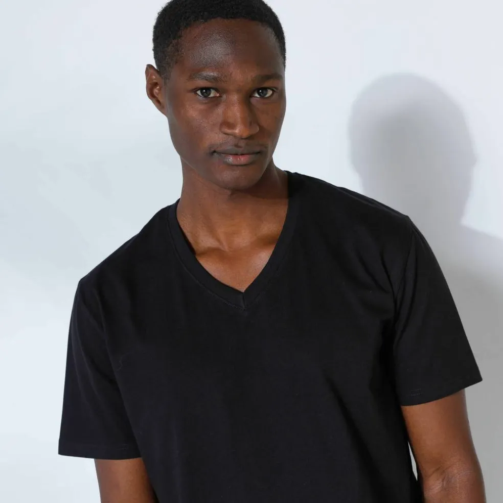 Tee-shirt col V manches courtes