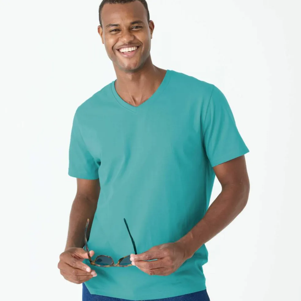 Tee-shirt col V manches courtes